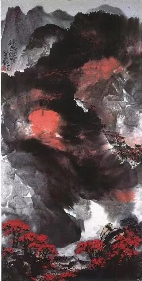 山水画《秋色烟云》赏析