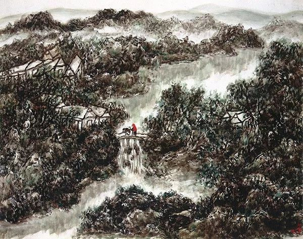 山水画《远客朝圣》恭赏